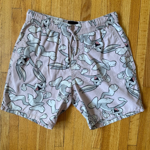 Fun Looney Tunes Bugs Bunny Mens Lightweight Shorts - Picture 1 of 5
